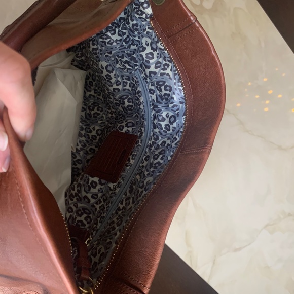 Brown leather Coach bag - Picture 3 of 6